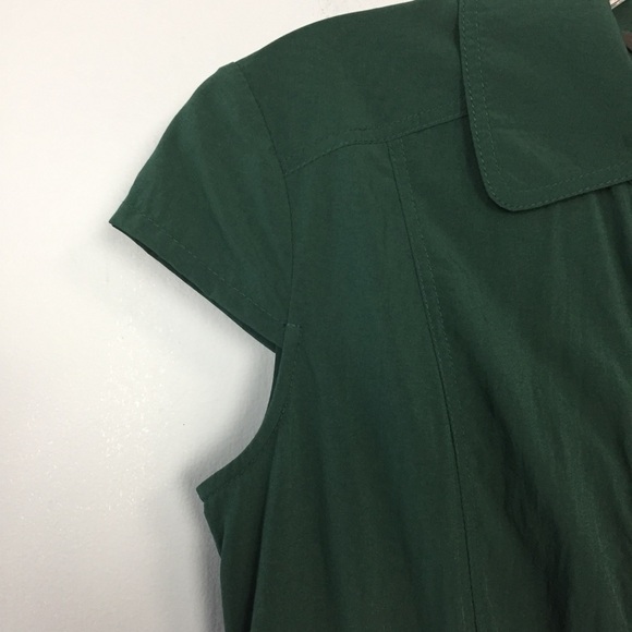 asifeir Tiered Button Down Cap Sleeved Midi Dress - Picture 4 of 15